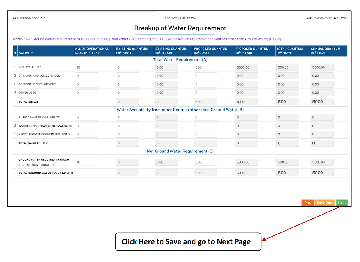 CGWA Groundwater Abstraction Structure Details Screenshot